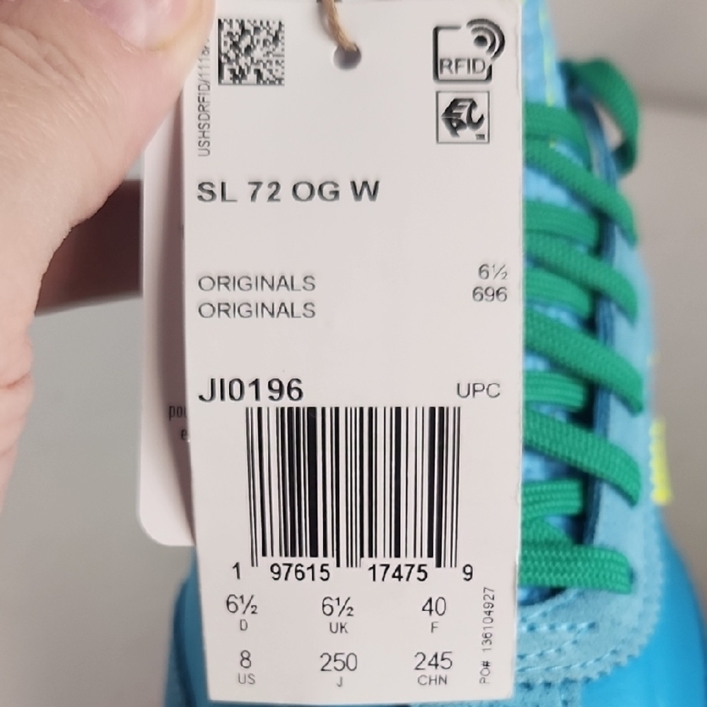 Adidas SL 72 OG Sky Rush Solar Yellow Satin Sneakers - Picture 7 of 9